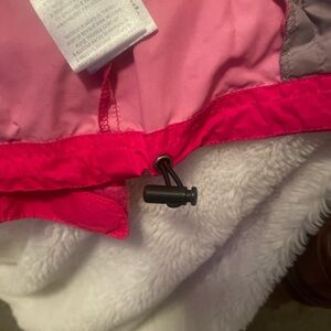 Pink and Gray Jacket with Adjustable Hem